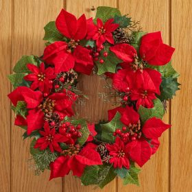 Poinsettia Wreath 40cm